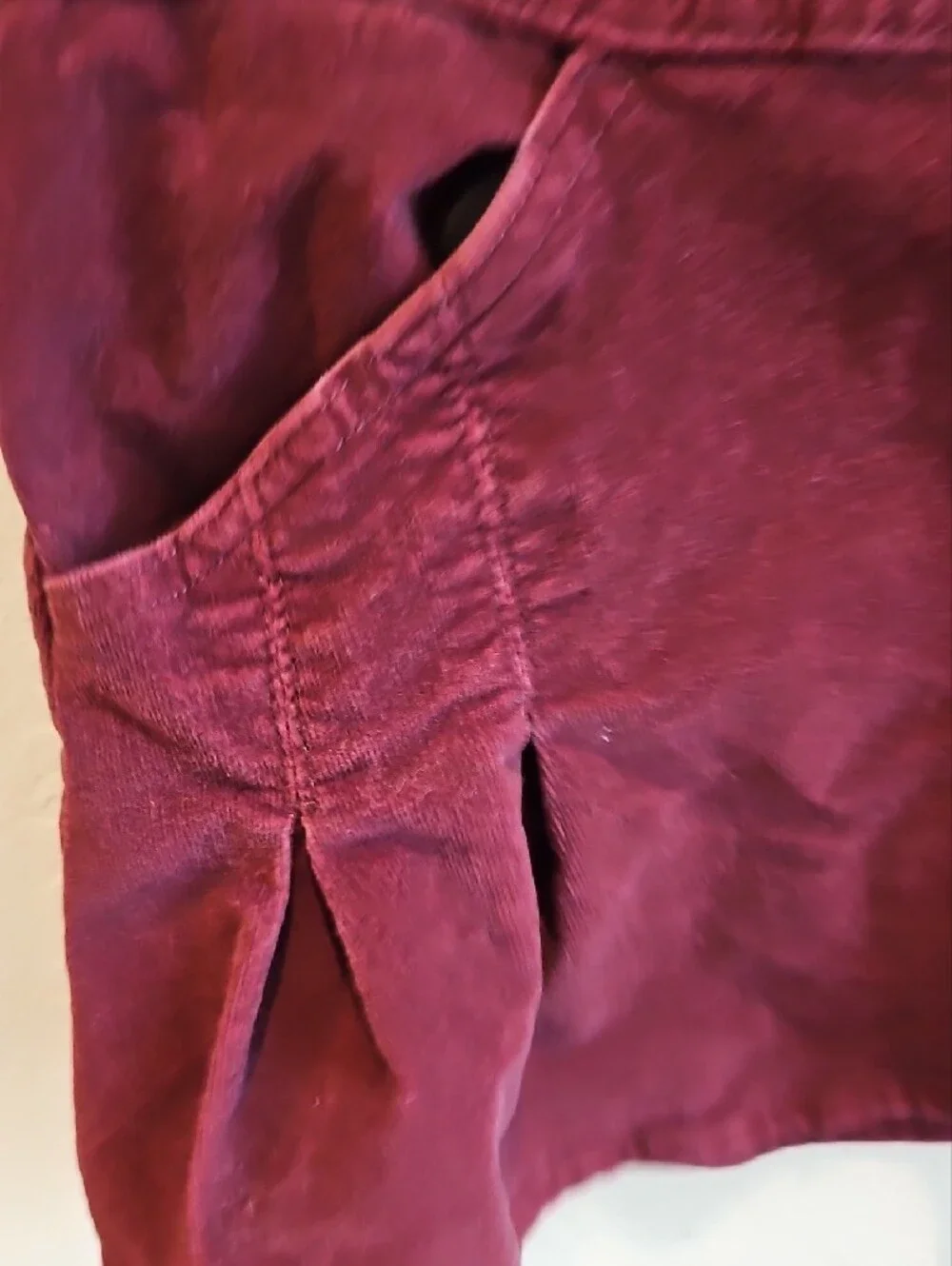 Celebrity Pink pleated corduroy